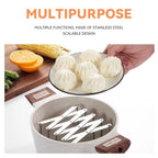 New Pot Lid Rack Pan Lid Organizer Retractable Stainless Steel Dish Bowl Storage Holder Tableware Storage Shelf Kitchen Gadgets