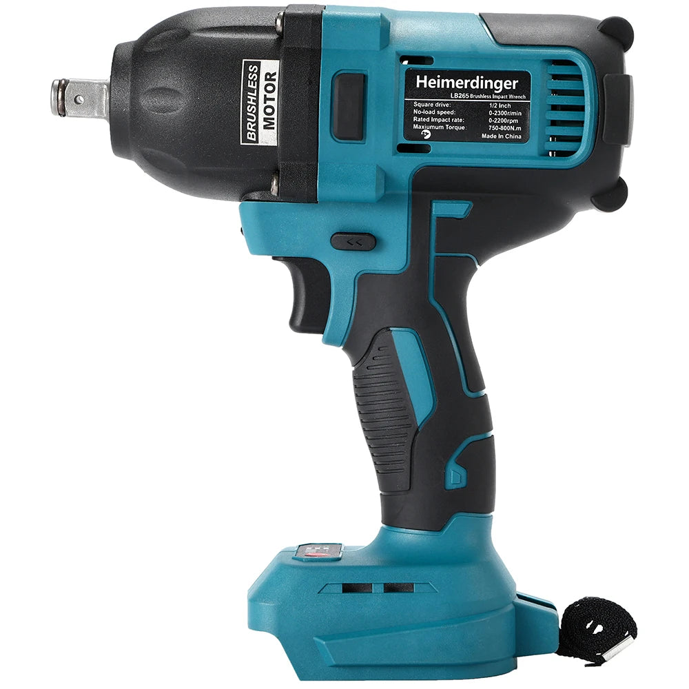 800N.m 18V 1/2 Brushless Cordless Impact Wrench For car repair truck repair