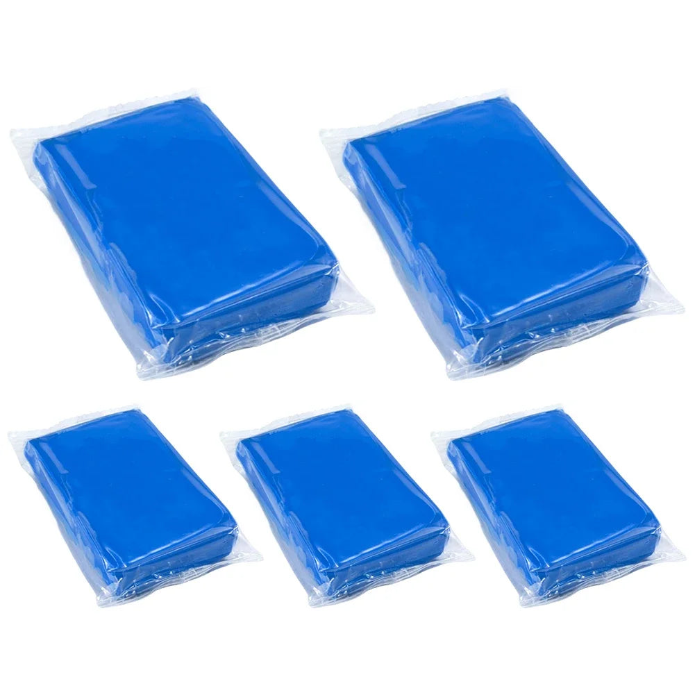 5Pcs Car Clay Bar Blue Vehicle Detailing Magic Cleaning Mud Car Wash Cleaner Sludge Mud Auto Detailing Cleaner Tool