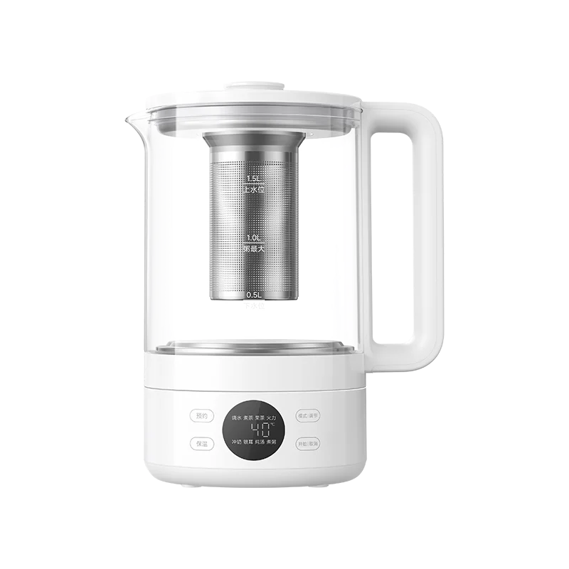 New Xiaomi Mijia Multi functional Health Kettle S1 1.5L 1000W High Borosilicate Glass Body 316L Stainless Steel Heating Plate