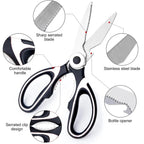 Multifunctional stainless steel kitchen scissors, kitchen utensils, kitchen accessories tools, chef scissors chicken bone knife