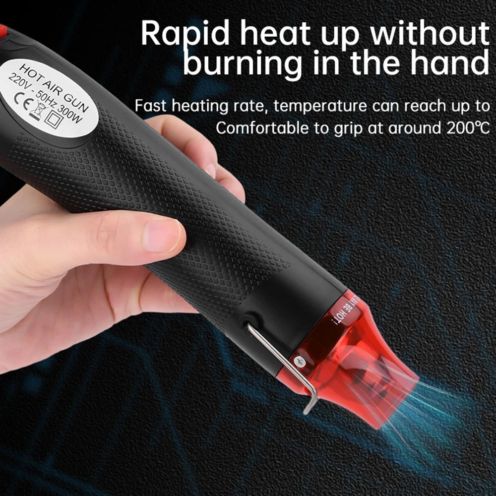 300W Hot Air Gun 220V 110V Soldering Temperature Blower Gun With Supporting Seat Electric Power Hot Dryer Shrink Plastic Tool