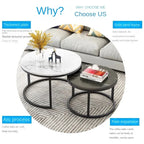 Nordic Simple Coffee Table Modern Creative Home Round Coffee Table Living Room Advanced Sense Iron Art Light Luxury Size Circle