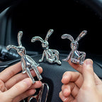 Rabbit Animal Decor Modern Style Cartoon Bunny Sculptures Silver Nordic Rabbit Statue Living Room Decoration