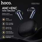 HOCO EQ23 Plus ANC+ENC Noise Reduction Bluetooth 5.4 Wireless Earphones HiFi Audio Earbuds Type-C Charging Box 4 Mics Headsets