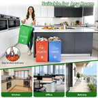 Kitchen Trash Can Waste Sorting for Indoor and Outdoor Training Paper Plastic and Glass Storage Bottle Collection Container