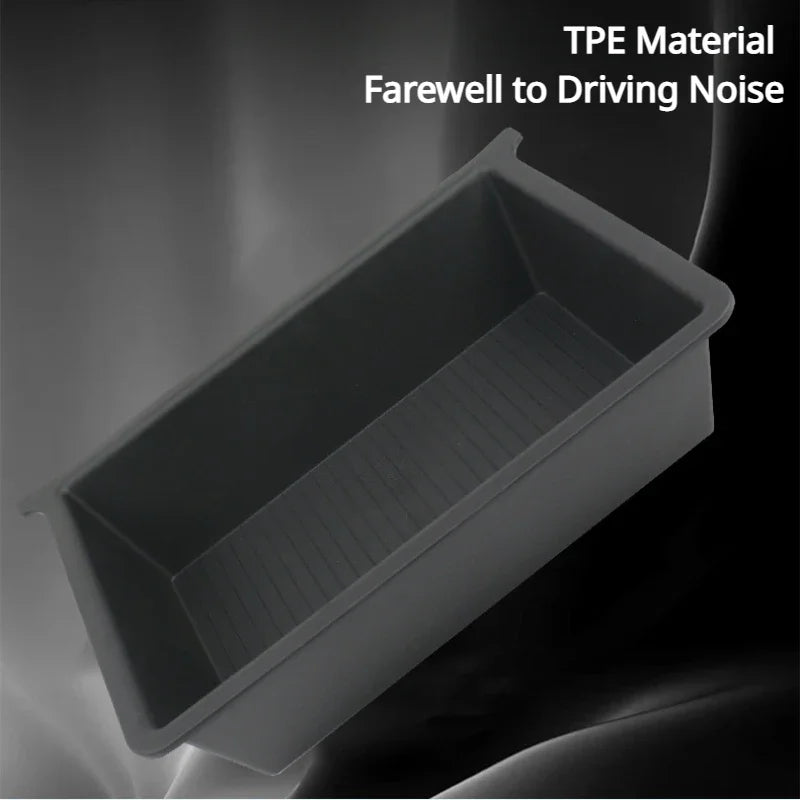Front Underseat Storage Box for Tesla Model X Car Seat Push Pull Drawer TPE Hidden Storage Boxes Car Interior Accessories 2023