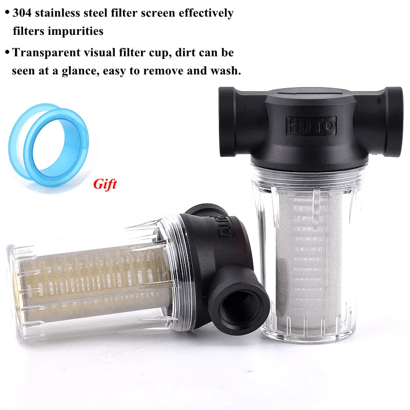 1/2" Garden Watering Hose Filter Agricultural Irrigation Impurity Prefilter Aquarium Water Pump Filter 80/250 Mesh Strainer Mesh