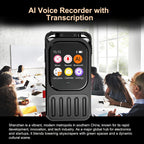 Vandlion V78 AI Voice Recorder Real-Time Translation Voice To Text Blue Tooth Connect Touchable Screen 79H Long Time Recorder