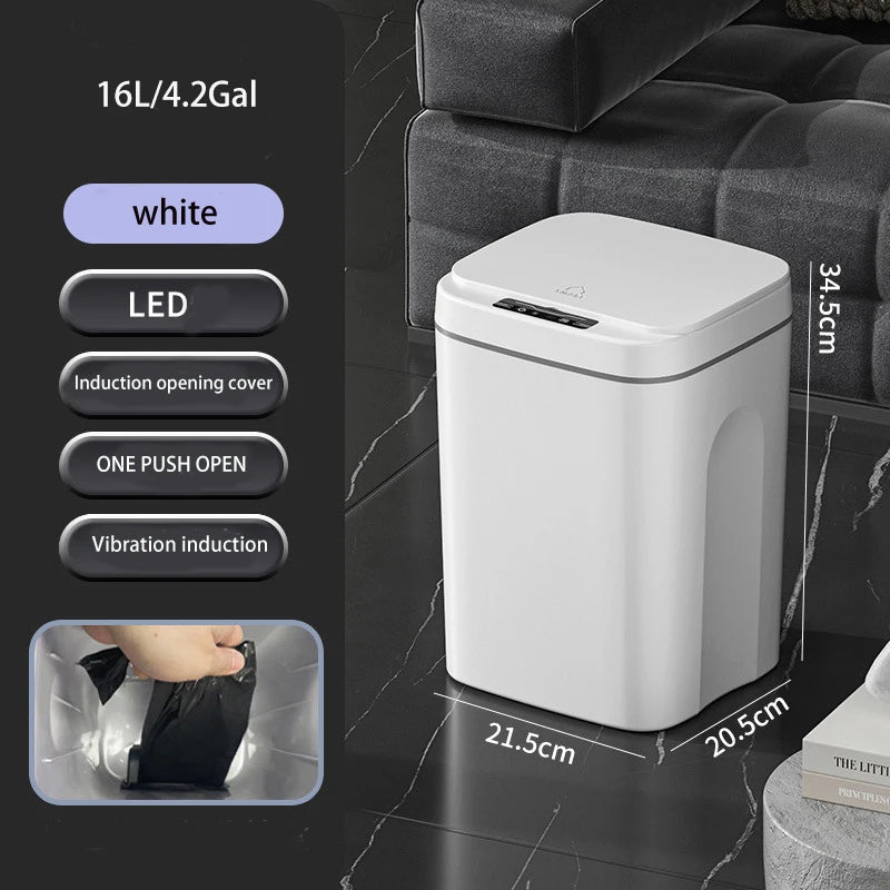 Automatic Paper Basket Touch Trash Bin for Kitchen Home Accessories Dustbin Bucket Intelligent Sensor Trash Can Smart Induction