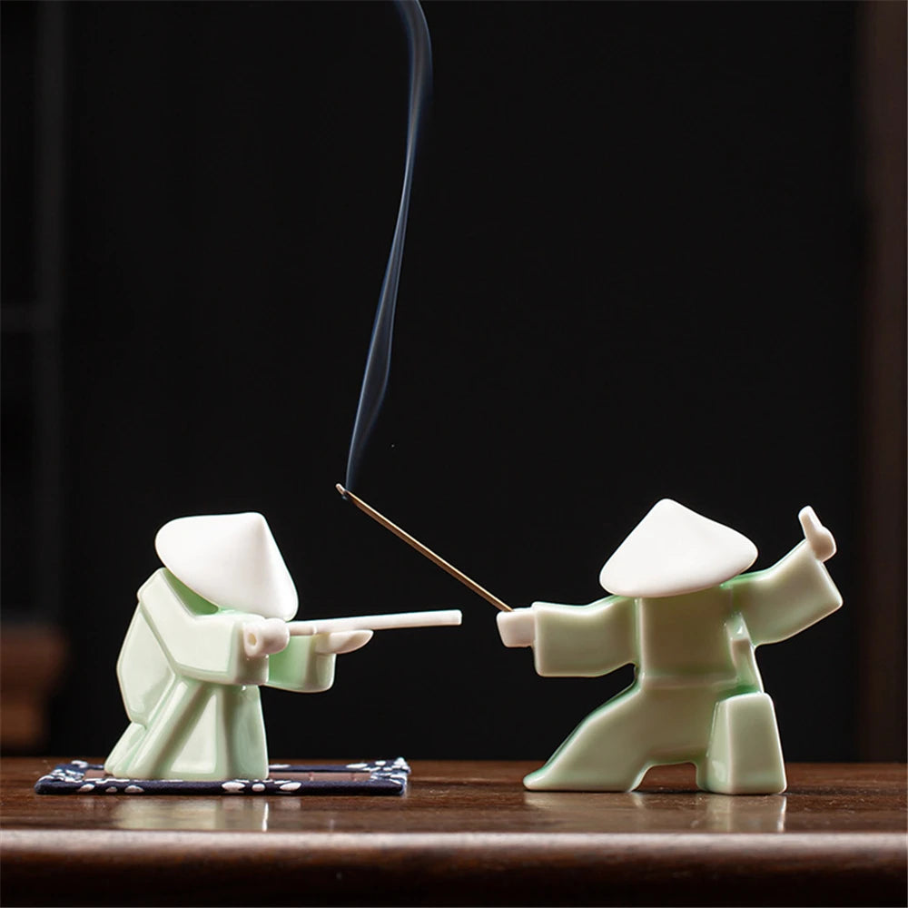 Incense Stick Holder Japanese Samurai Tea Ceremony Ornaments Home Furnishings Office Decoration Korea Swordsman