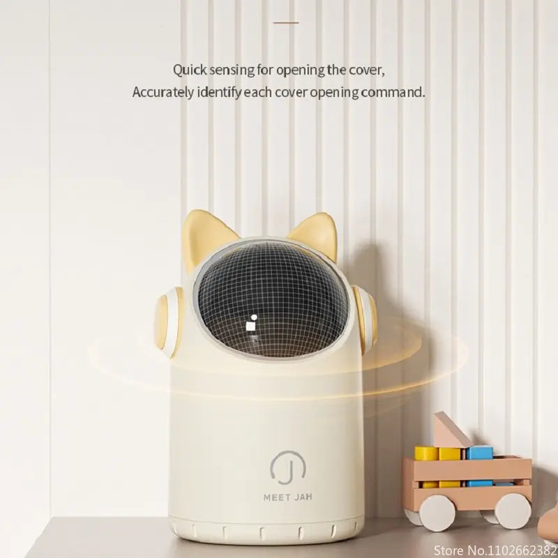Intelligent Sensor Desktop Waste Bin for Home Office Children Bathroom Mini Small Size Bucket  Anti Pinching Light Waste Bin