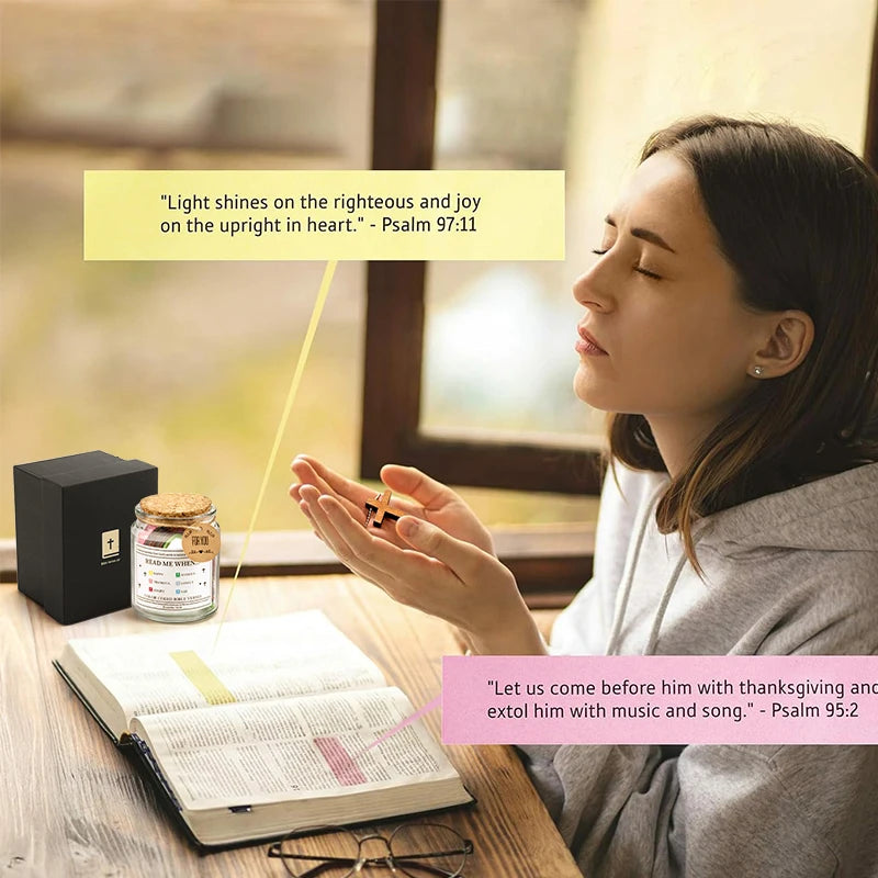 Bible Verse Jar Read Me When Bible Verses Jar for Emotions and Feelings Christian Gift for Women Valentine's Day Gift Prayer Jar