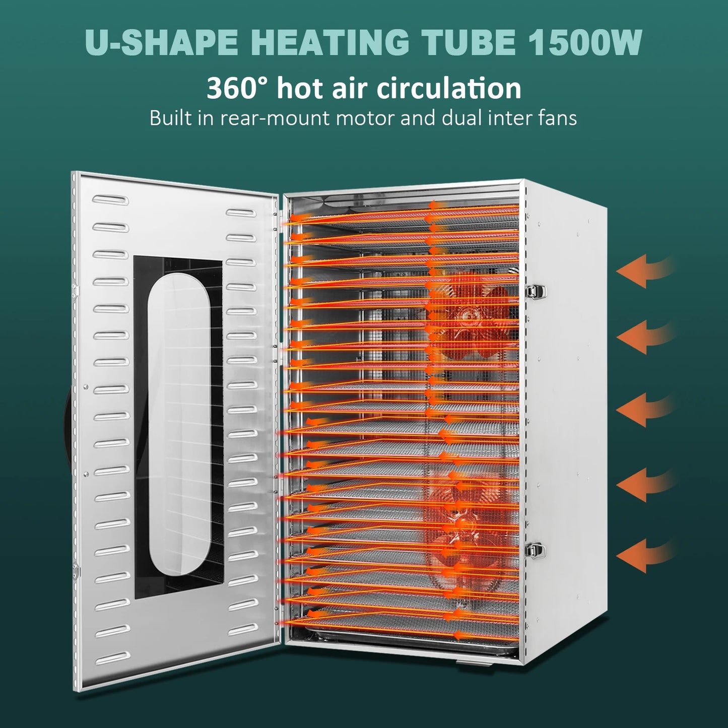 Commercial 20-Tray Food Dehydrator