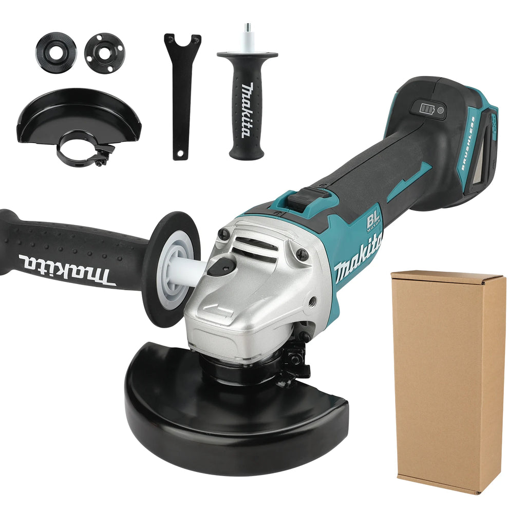 Makita DGA404 125/100mm Brushless Lithium Electric Angle Grinder Rechargeable Cutting Machine High Power Polishing Machine