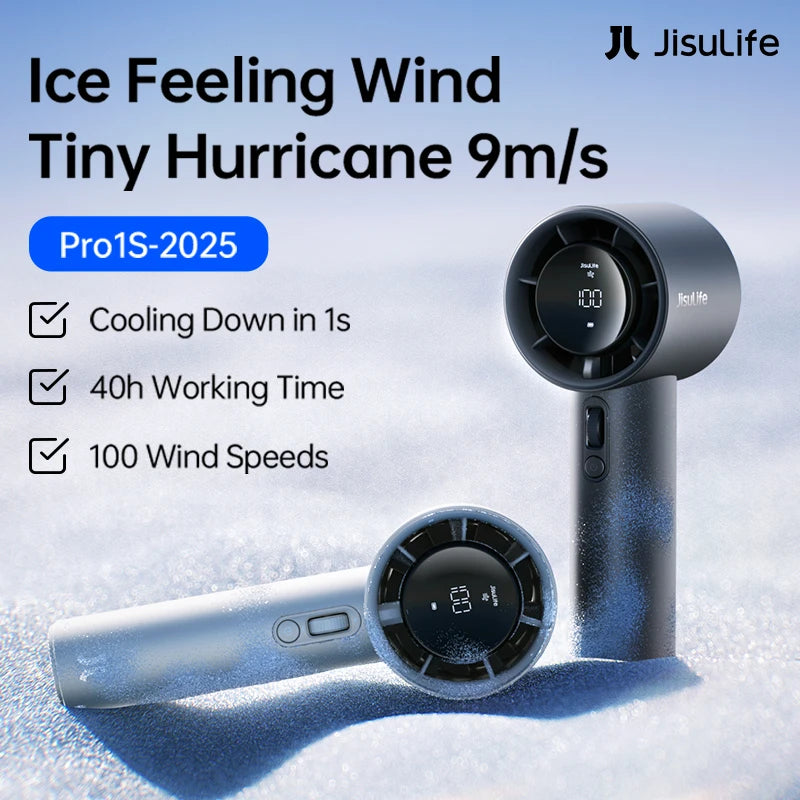 JISULIFE New Upgrade Portable Fan Pro1S 2025,100 Levels,LED Display,50