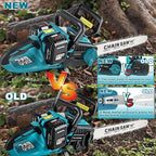PATUOPRO 16 Inch Brushless Chainsaw Cordless Electric Chain Saw Wood Cutting Garden Pruning Power Tools For Makita 18V Battery