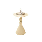 Realife Nordic Wrought Iron Edge Table Cream Style Living Room Circular Coffee Table Sofa White Edge Table Simple And Modern New