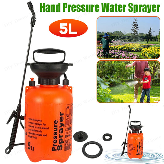 High Pressure Garden Watering Can 2/5L Watering Spray Disinfection Pneumatic Air Pressure Sprayer Adjustable Strap for Lawn Car