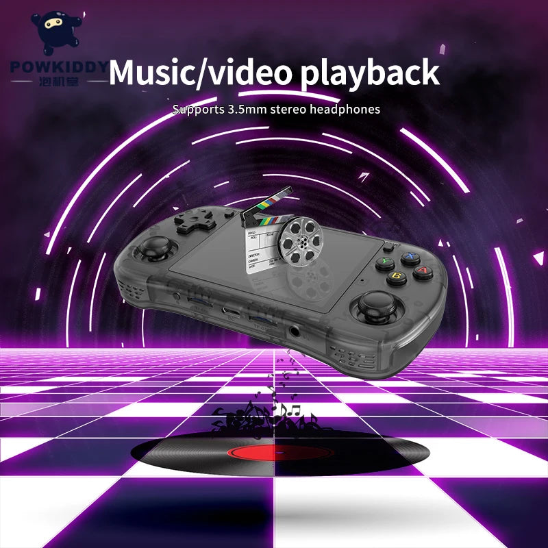 Powkiddy X35h 128G Retro Gaming Handheld 3.5 Inch IPS Screen Linux System 3000mAh Battery Children Gift Console