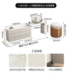 Minimalist bedroom dresser, storage cabinet, retractable bedside chest of drawers, dressing table, folding mirror