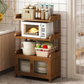 Multifunctional Kitchen Microwave Oven Shelf Multi-layer Storage Rack for Dishes Seasonings Sundries Corner Side Cabinet Organiz