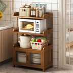 Multifunctional Kitchen Microwave Oven Shelf Multi-layer Storage Rack for Dishes Seasonings Sundries Corner Side Cabinet Organiz