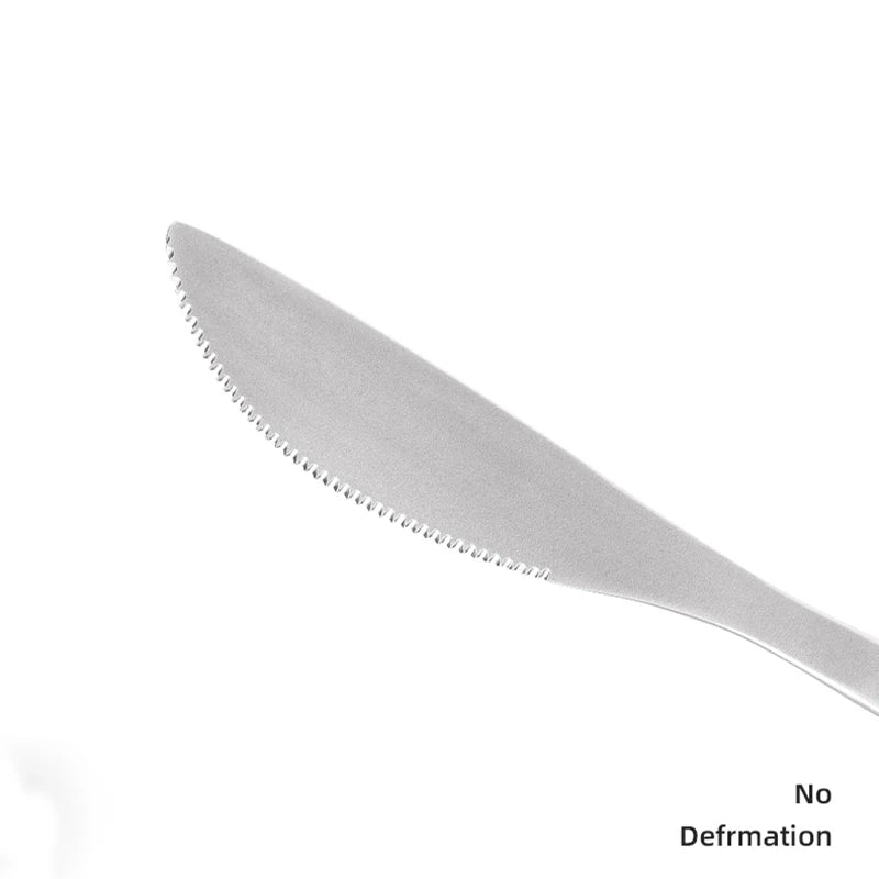 Keith Titanium Portable Spoon Fork Knife Steak Western Flatware Kitchen Christmas Party Supplies Dinnerware Travel Cutlery Set