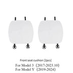 Seat Cover Cushion for Tesla Model 3 Y Flannel White Seat Protection Mat Anti-dirty Non-slip Cushion Car Interior Accessories