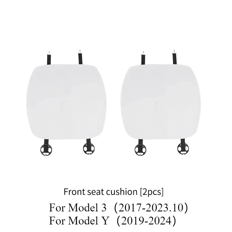 Seat Cover Cushion for Tesla Model 3 Y Flannel White Seat Protection Mat Anti-dirty Non-slip Cushion Car Interior Accessories