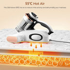 JIGOO J300 Dual-Cup Smart Mite Cleaner 500W With 13KPa Suction Dust Mite Sensor Dual-Cup Design Metal Brushroll 55℃ Hot Air