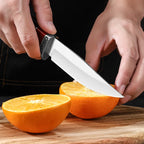 Kitchen straight knife, stainless steel fruit knife with knife sleeve, chef's professional barbecue handle, meat small knife