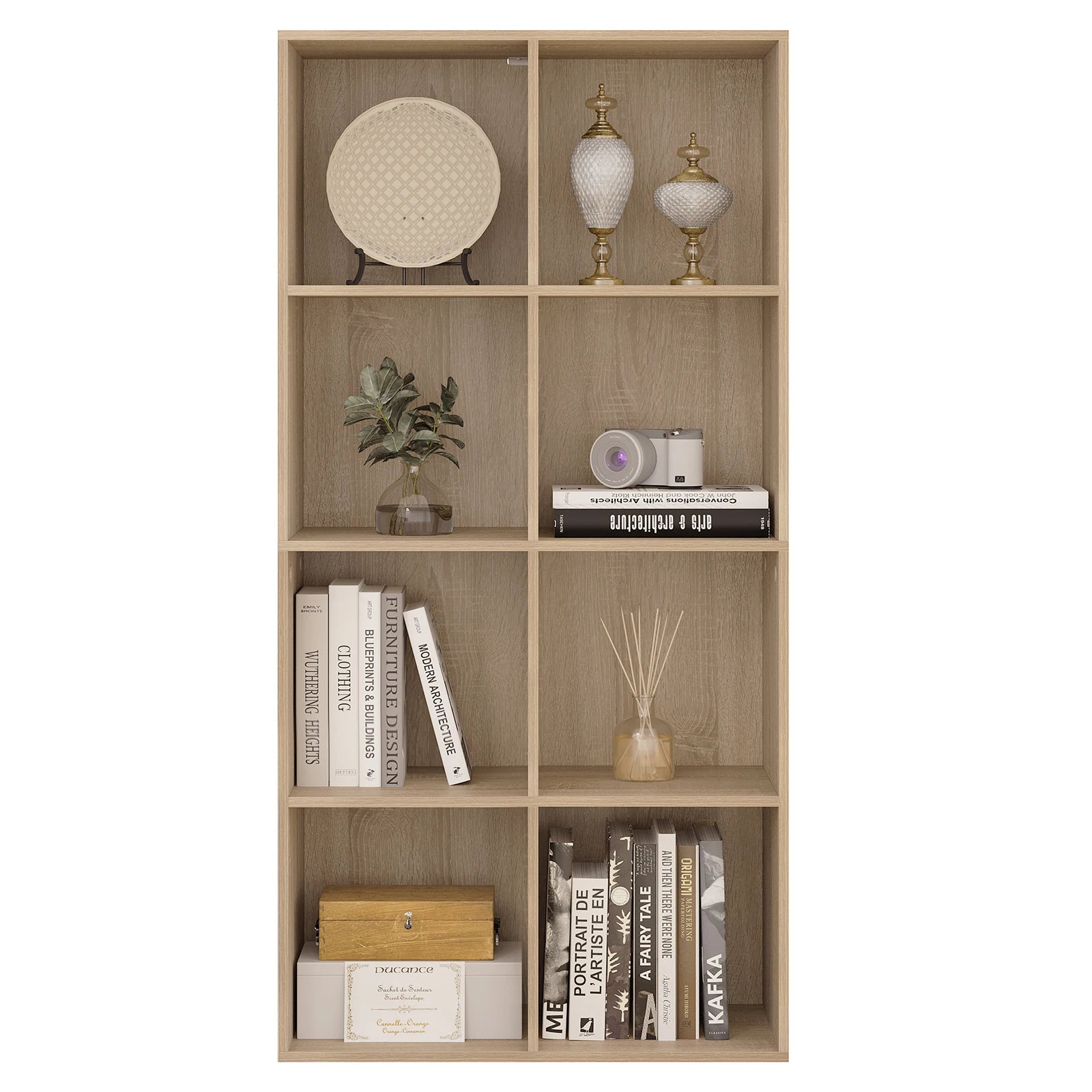 WOLTU 1PC Book Shelf 8 Storage Cubes Unit Freestanding Bookcases Organizer for Living Room Bedroom Office Home Furniture
