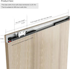 42" Hidden Sliding Barn Door Hardware Track Kit,Floating Soft Closing Interior Wall Mount Track Rolling Set,No Floor Rail