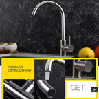 DQOK Black Kitchen Faucets Stainless Steel Kitchen Mixer Single Handle Single Hole Kitchen Faucet Brushed Nickle Mixer Sink Tap