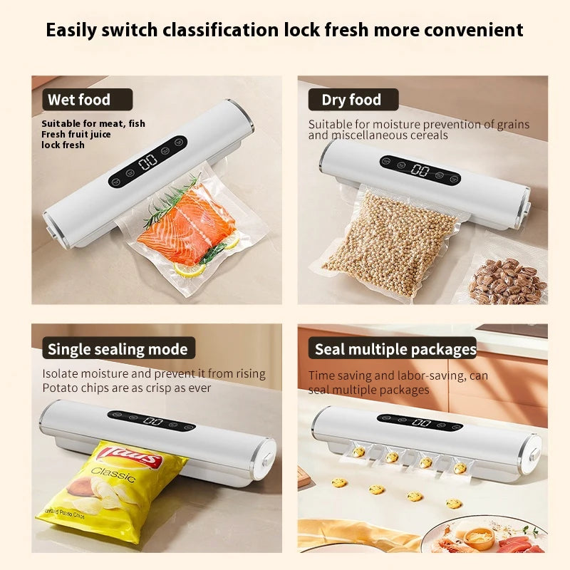 Professional Vacuum Sealer for Food Vacuumor for Products Kitchen Sealing Machine Cuisine Packaging Plastic Bag Sealant