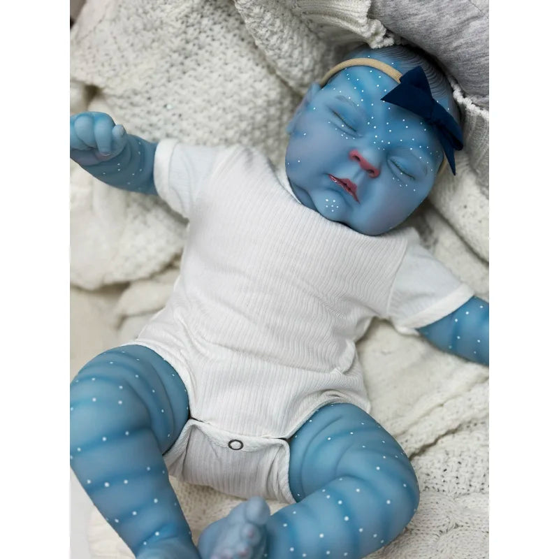 48CM Reborn Baby Doll Avatar Peaches Sleeping Baby Real Life Newborn Baby 3D Skin with Visible Veins Bonecas Bebe Reborn Dolls