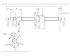 SFU1204 Ballscrew 200-1500mm End Machined With 1204 Ball Nut C7 12mm Ball Screw For CNC 3D Printer