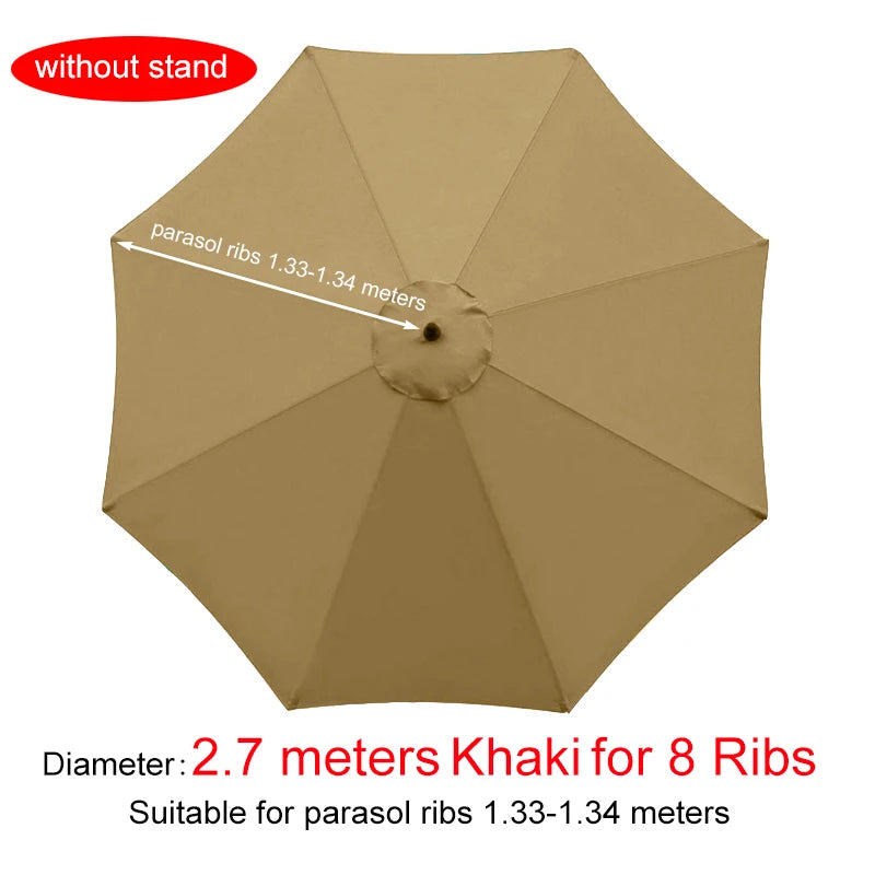 Parasol Replacement Cloth Outdoor Garden Banana Umbrella Cover Waterproof Sunshade Canopy For 6 Ribs/8 Ribs Parasol