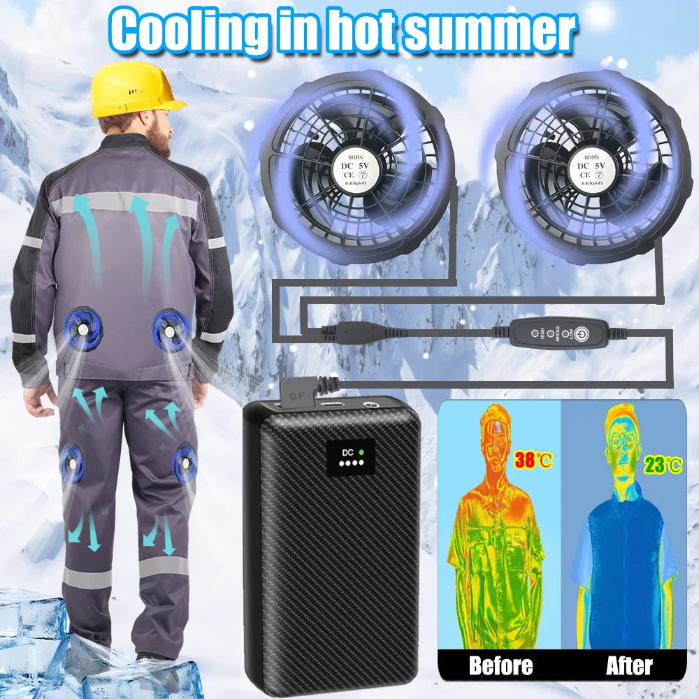5V Cooling Fan for Air Conditioner Cooling Vest Jacket Air Conditionin
