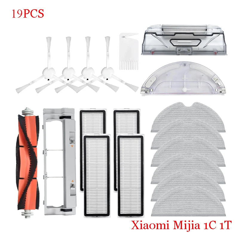 For Xiaomi Mijia 1C STYTJ01ZHM  Robot Vacuum Cleaner Hepa Filter Main Side Brush Mop Cloth Spare Part  Repalcement  Accessories