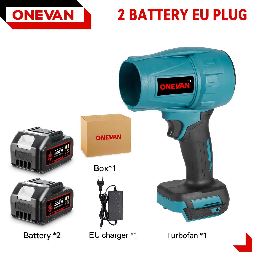 Brushless 200M/S Electric Brushless Turbo Blower 2000W Electric Air Blower Rechargeable Power Tool for Makita 18V Battery Pin