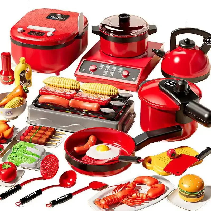 Kids Mini Home Kitchen Utensils Toy Girls Pretend Play Cooking Simulated Food Game Boys Educational Birthday Gifts 3+ Year Old