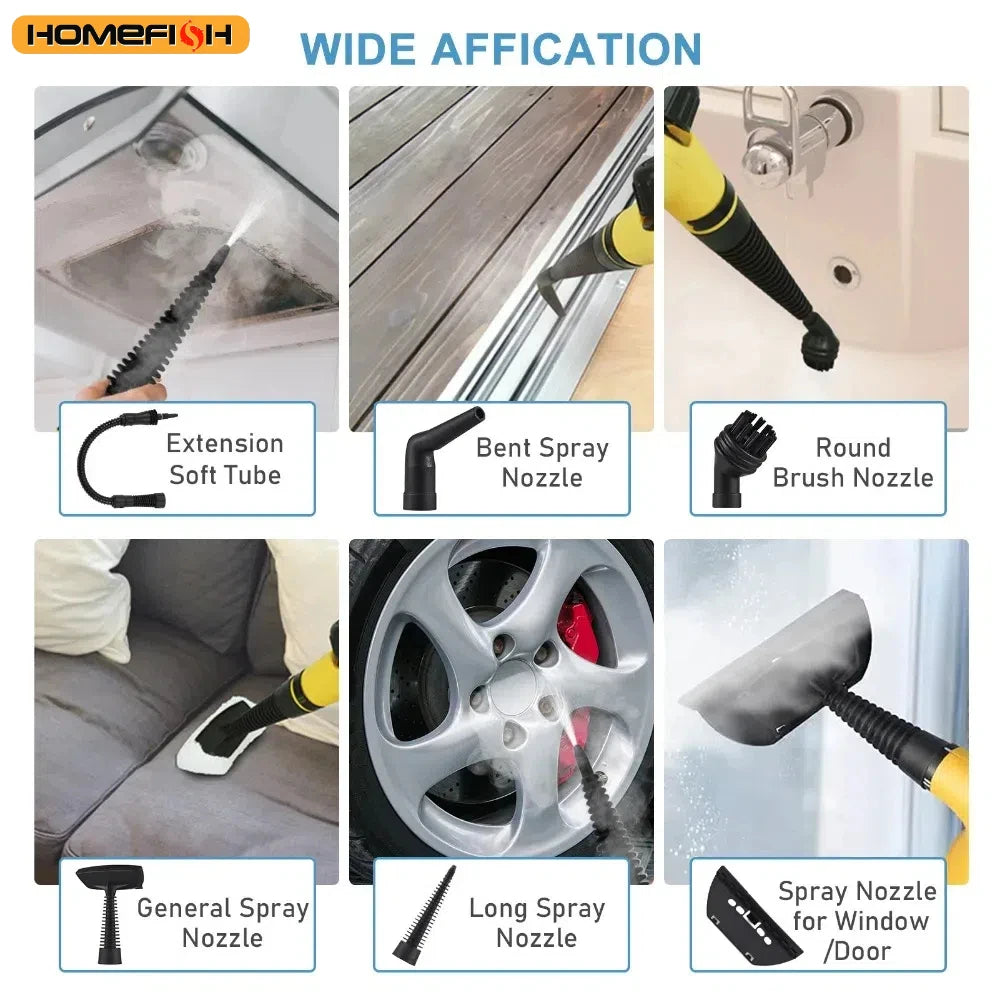 Portable  Hand-held High Temperature Steam Cleaner for Kitchen Range Hood Cleaning Home Bathroom, Car Cleaning Tools.