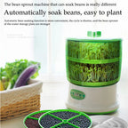 Two Layer Bean Sprouts Maker Thermostat Green Vegetable Seedling Growth Bucket Automatic Electric Sprout Bud Germinator Machine