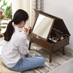 Storage Wood Vanity Table Mirror Nordic Modern Luxury Bedroom Dresser Makeup Drawers Beauty Schmink Tisch Bedroom Furniture