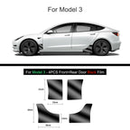Black TPU Car Body Protective Film Invisible For Tesla Model 3/Y 2017-2025 Front Rear Door Extended Transparent Car Clothing Set