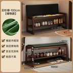 Modern Solid Wood Shoe Bench Entryway Multilayers Storage Stool Luxury Design for Hallway Bedroom Wide and Comfortable