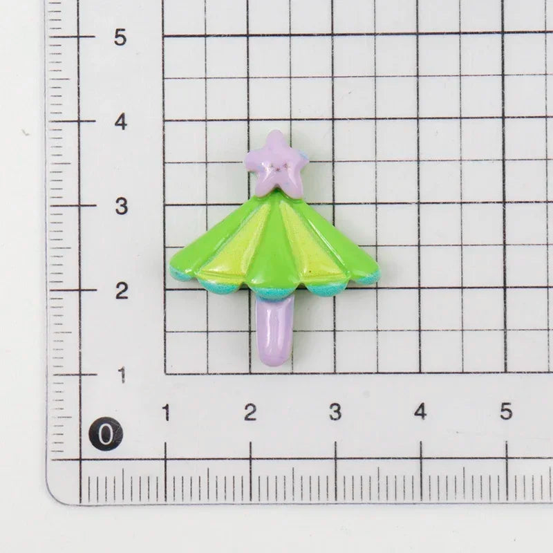 10/100pcs Cartoon Beach Umbrella Slippers Series Decorated Flatback Resin DIY Cabochon Crafts Supplies Hair Clips Decor Material