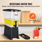 VEVOR Beverage Dispenser 3 Gallon Drink Dispenser for Parties Plastic Juice Dispenser with Stand Spigot Lid Iced Tea Dispenser